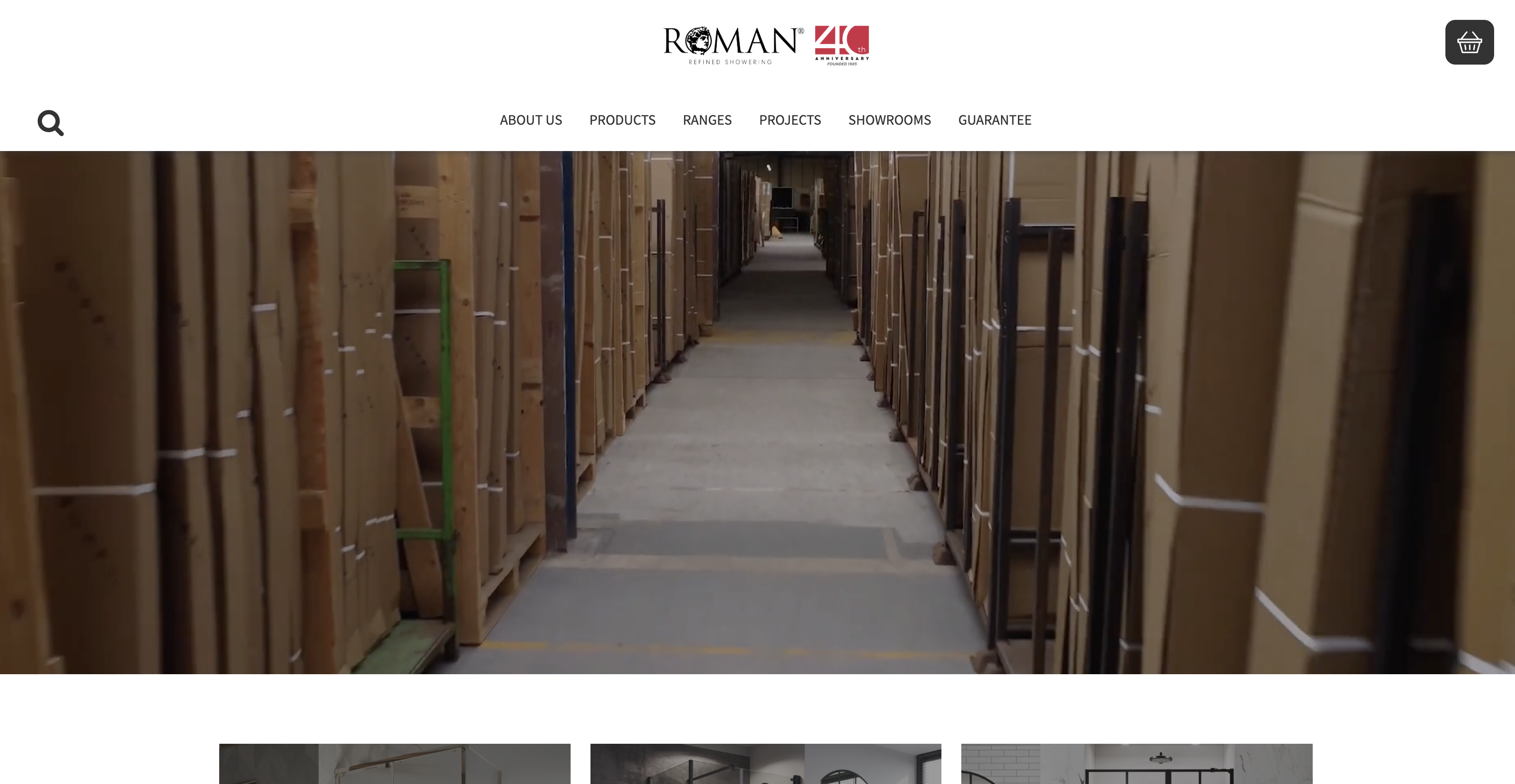 Roman Showers website screenshot